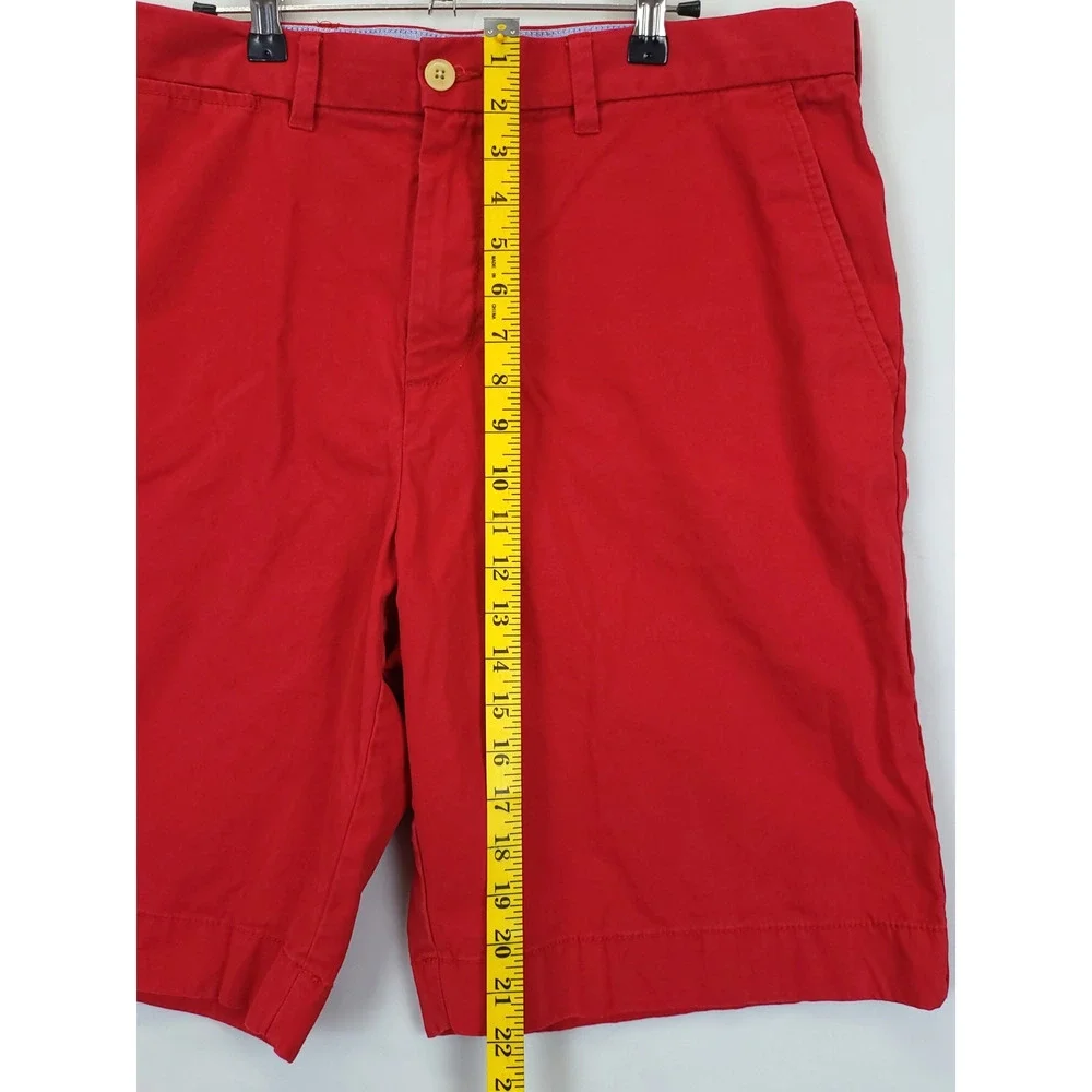 Tommy Hilfiger Chino Shorts Cotton Men 38 / 11 Red Outdoors Preppy Everyday